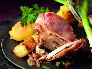 Pheasant Breasts Braised in Cider